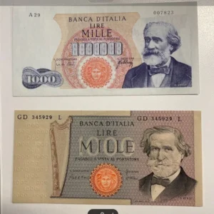 NL* BANCA D'ITALIA Banconota 1000 Lire Verdi 1° tipo 10/08/1965 FIOR DI STAMPA