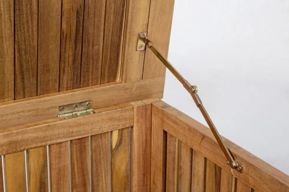 Baule contenitore "Noemi" porta cuscini legno di acacia con finitura ad olio da 130 cm