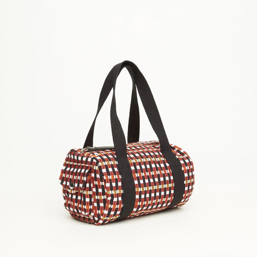 BAULETTO STOFFA | QUADRI NERI BIANCHI ROSSI