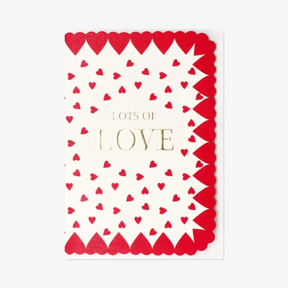 Biglietti di San Valentino con cuori rossi