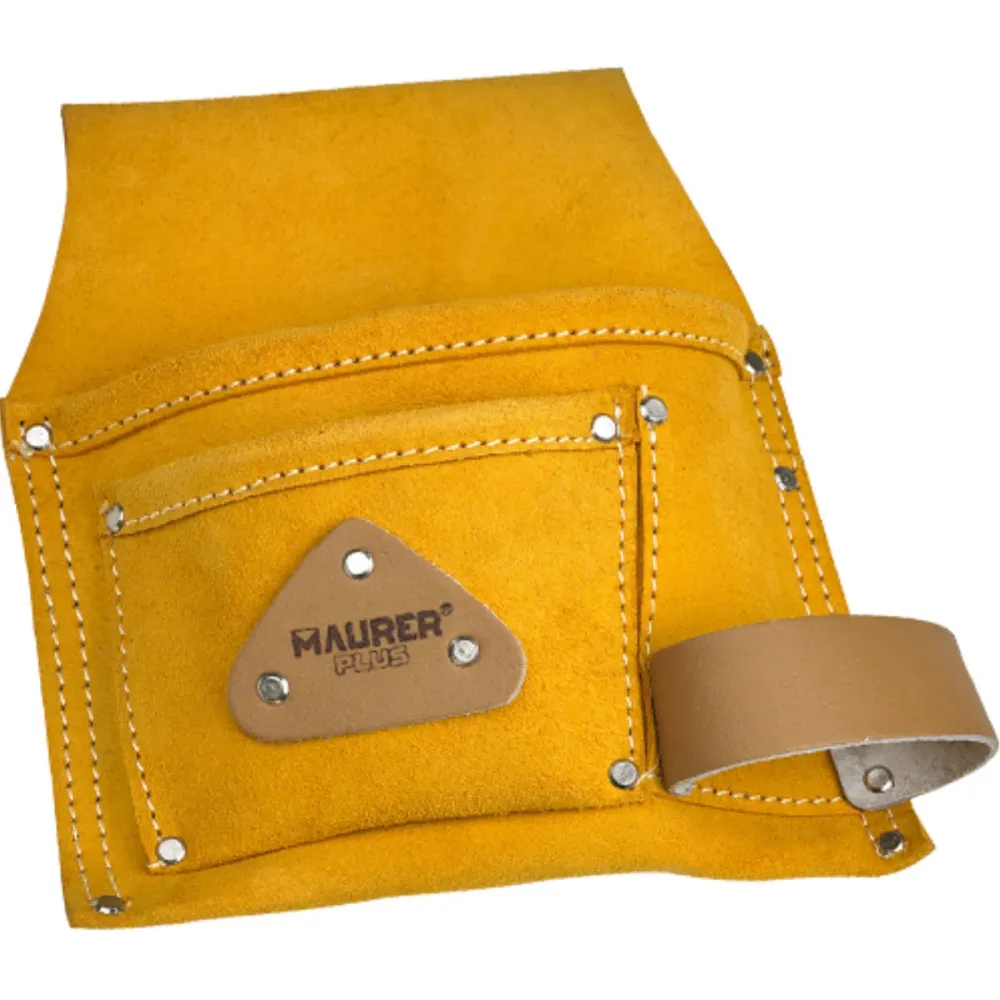 Borsa Porta Attrezzi Crosta Scamosciata 3 Tasche 1 Asola Per Martello