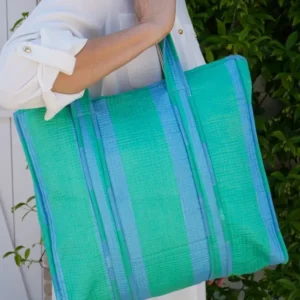 Borsa Righe Blu e Verdi