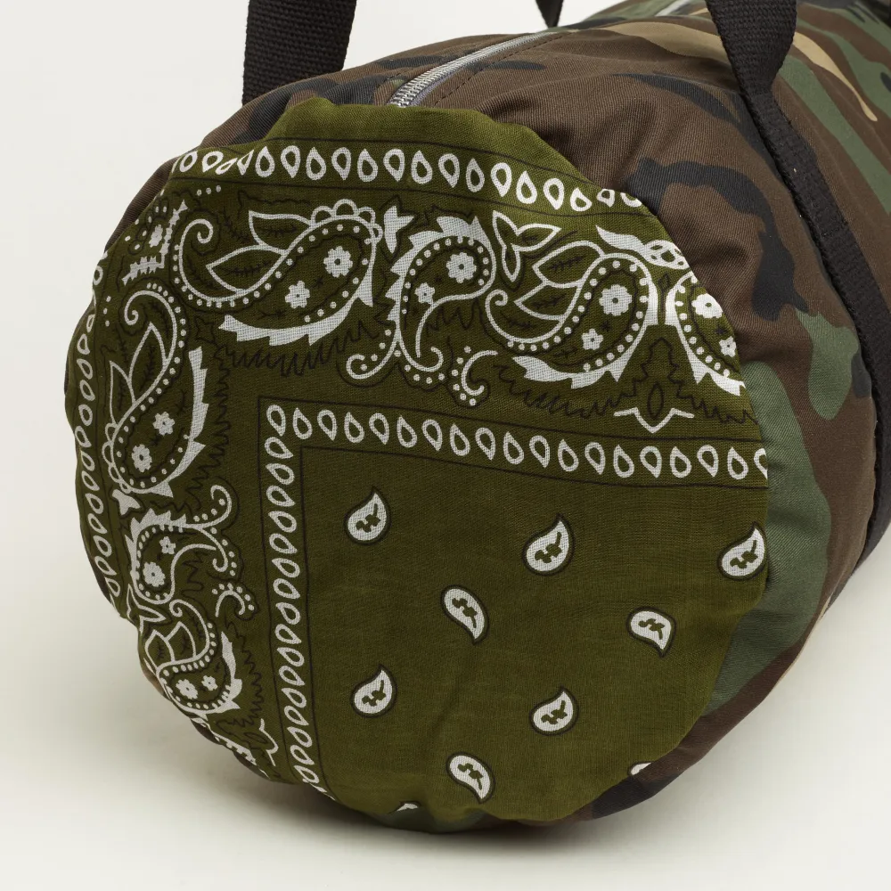 BORSONE MILITARE CON INSERTI BANDANA VERDI | STOFFA |
