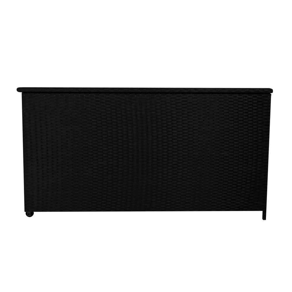 Box Contenitore Rattan 700L per Cuscini - Nero