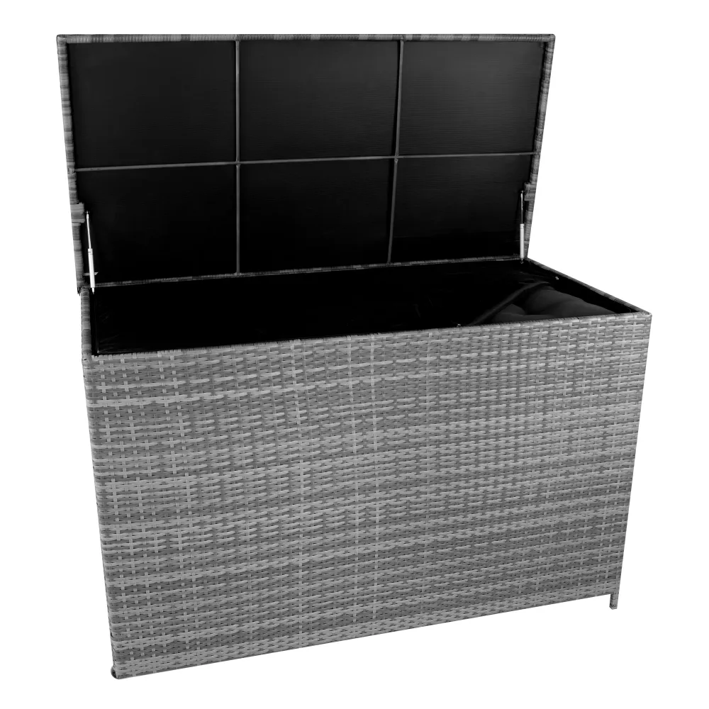 Box Contenitore Rattan 996L per Cuscini - Grigio