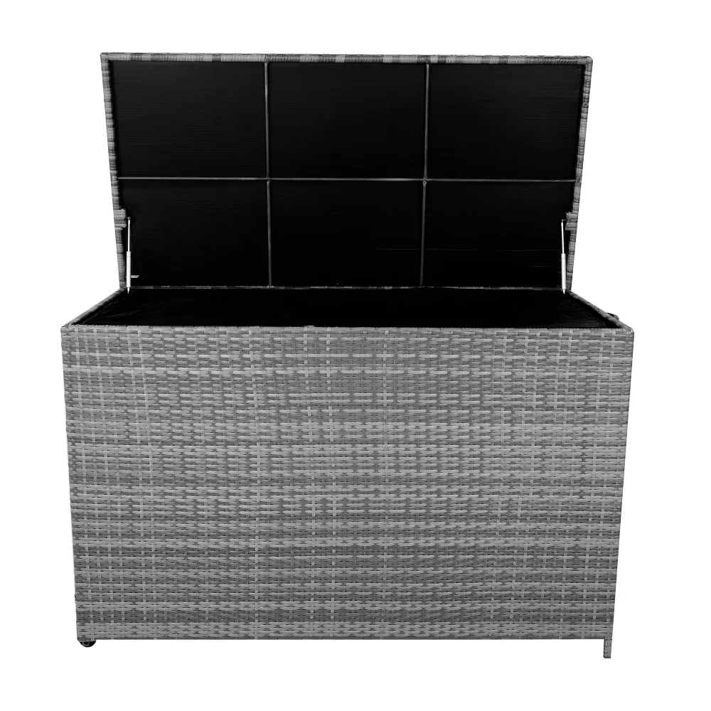 Box Contenitore Rattan 996L per Cuscini - Grigio