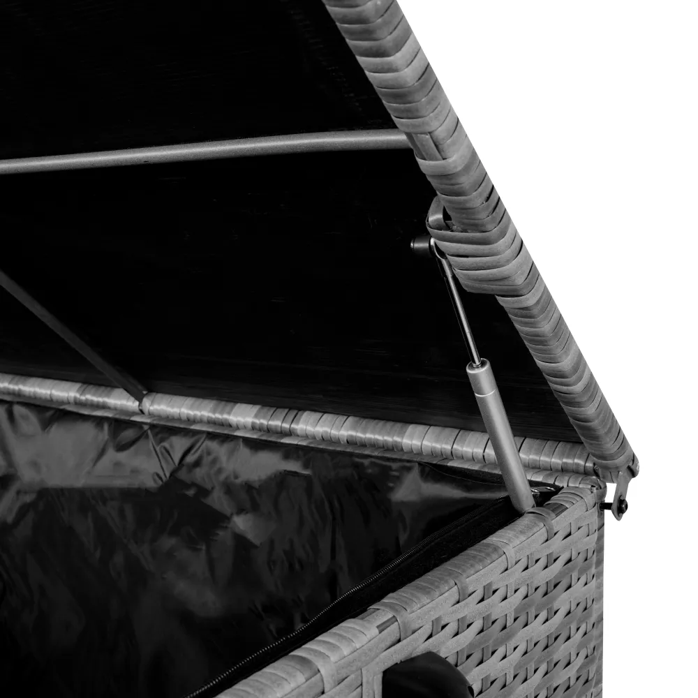 Box Contenitore Rattan 996L per Cuscini - Grigio