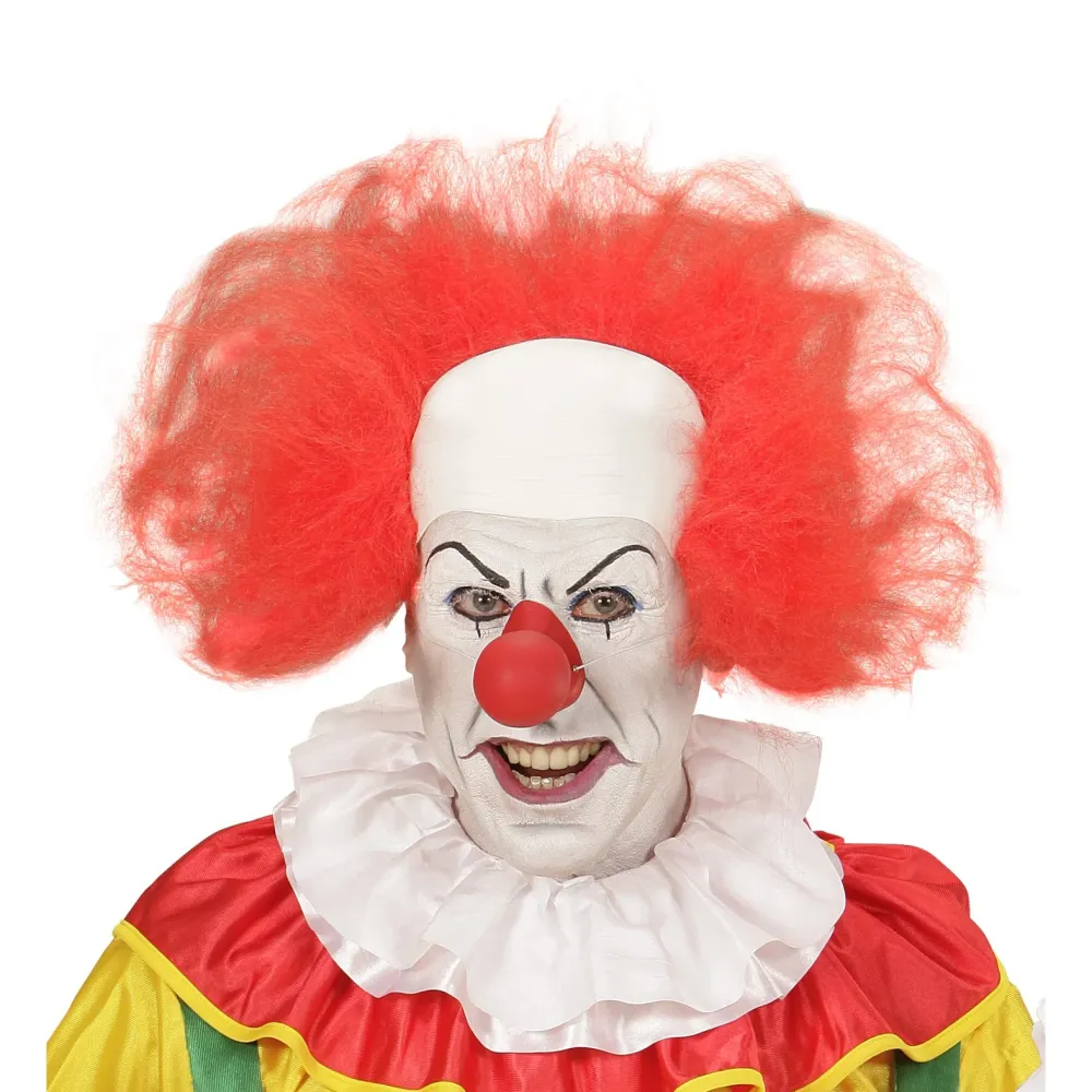 CALOTTA CLOWN IT CON CAPELLI ROSSI