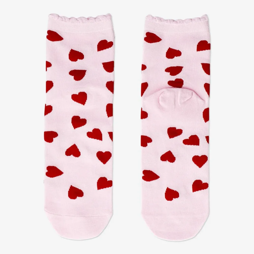 Calzini rosa con cuori rossi - 36/38