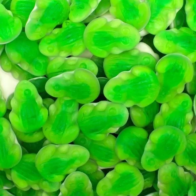 CARAMELLE GOMMOSE RANE VERDI ANANAS CONFEZIONE 100GR