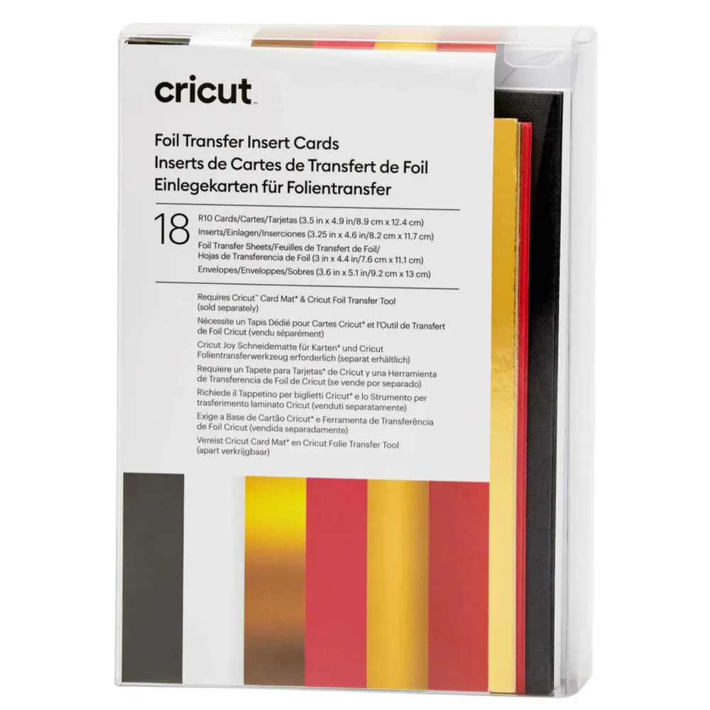 Carte con inserto Cricut R10 - 18 pezzi - Scala reale con trasferimento foglio