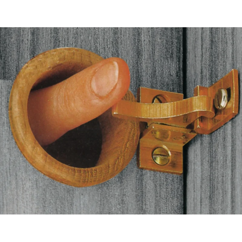 CHIUSURA OTTONE C/BOCCOLA TEAK - 4848620 - FORNITURE NAUTICHE ITALIANE