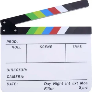 Ciak Cinematografico Acrilico Legno Da Regista Dimensione 25 X 20cm Azione