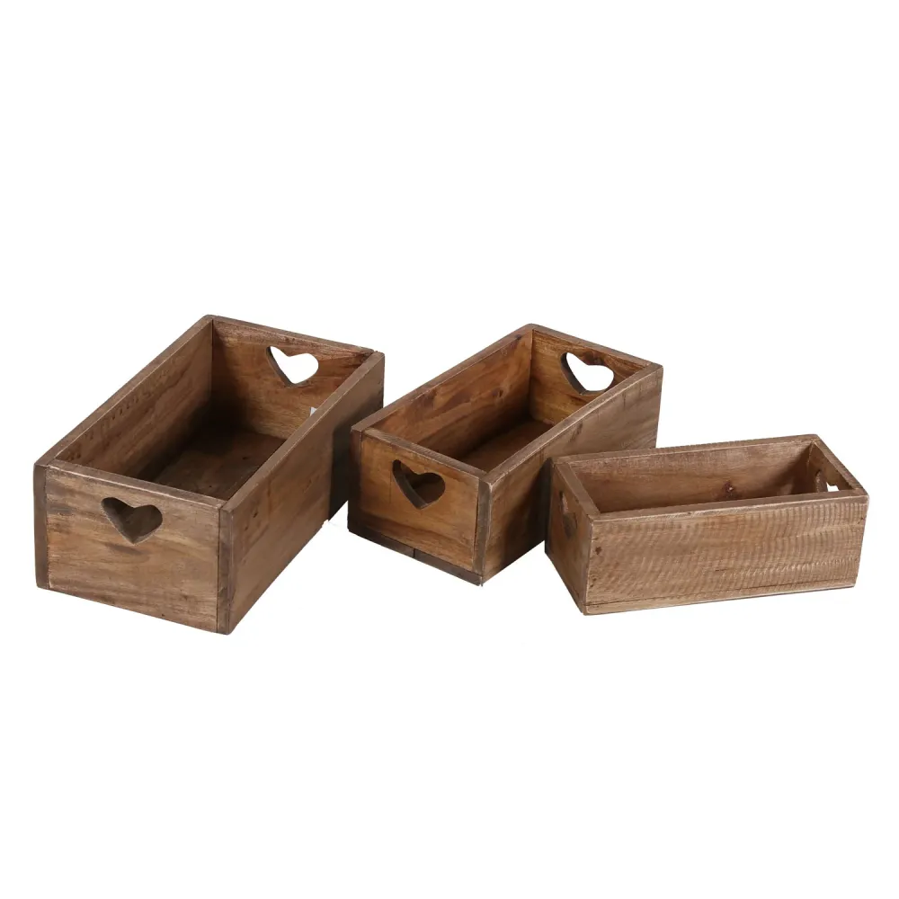 Cofanetto legno di teak set di 3 Lucia