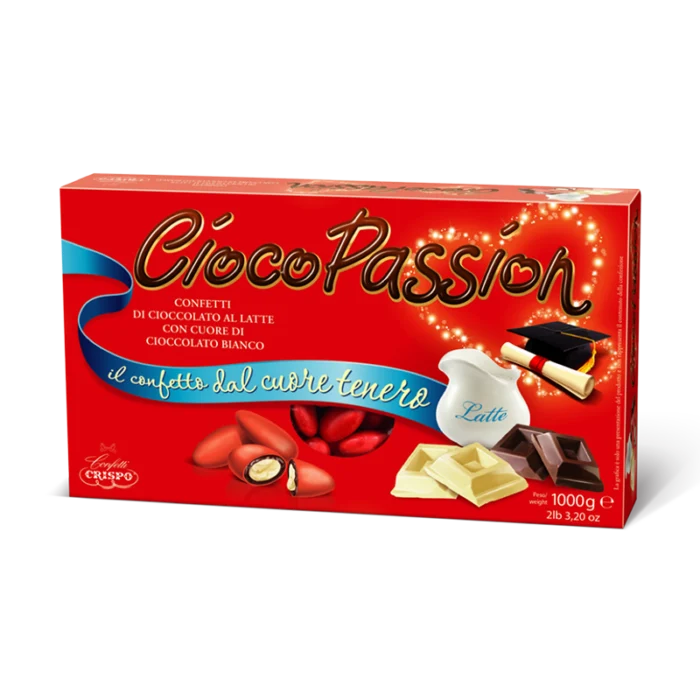 Confetti Crispo CiocoPassion - Confetti di Cioccolato latte e bianco Rossi - 1Kg