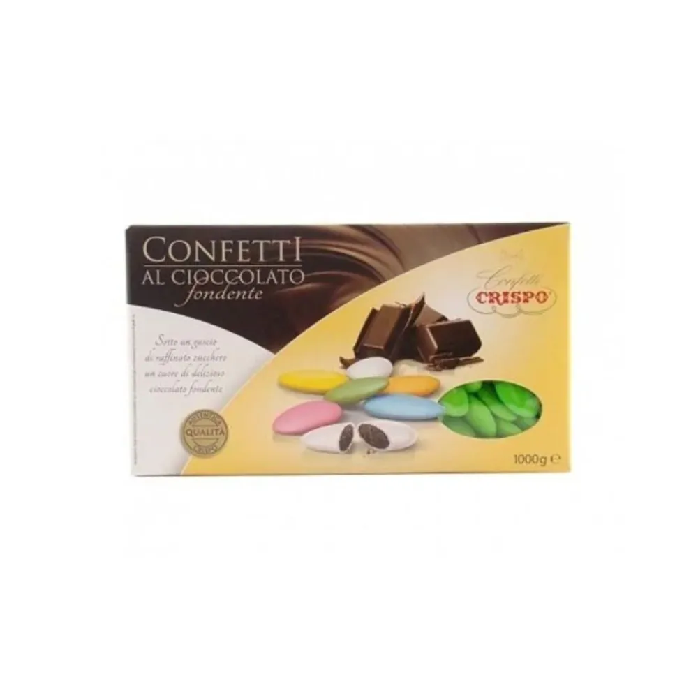Confetti Crispo - Confetti al cioccolato fondente Verdi economici - 1Kg