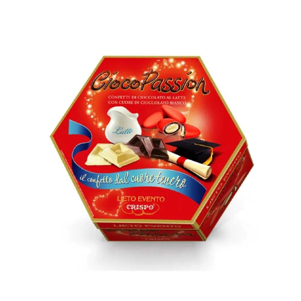 Confetti Crispo Lieto Evento - CiocoPassion incartati Laurea Rossi - 500g