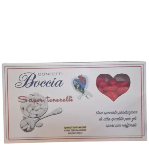 Confetti rossi alla mandorla 1000g. Boccia