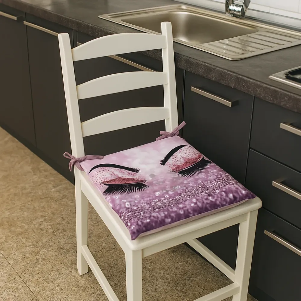 Confezione 6 Cuscini per Sedia Marta Marzotto con laccetti 4 punti, imbottiti, MY PRINCESS ROSA, occhi, coprisedia cucina...