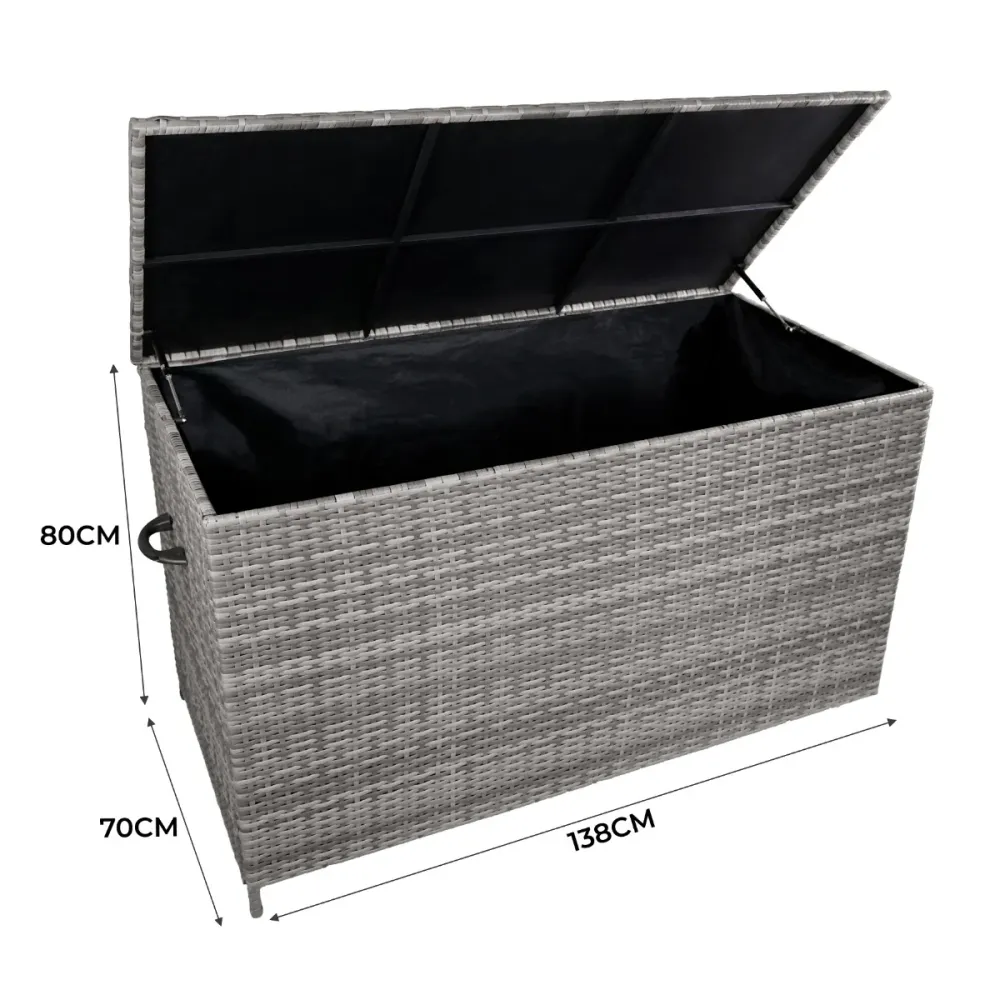 Contenitore per cuscini rattan – Grigio