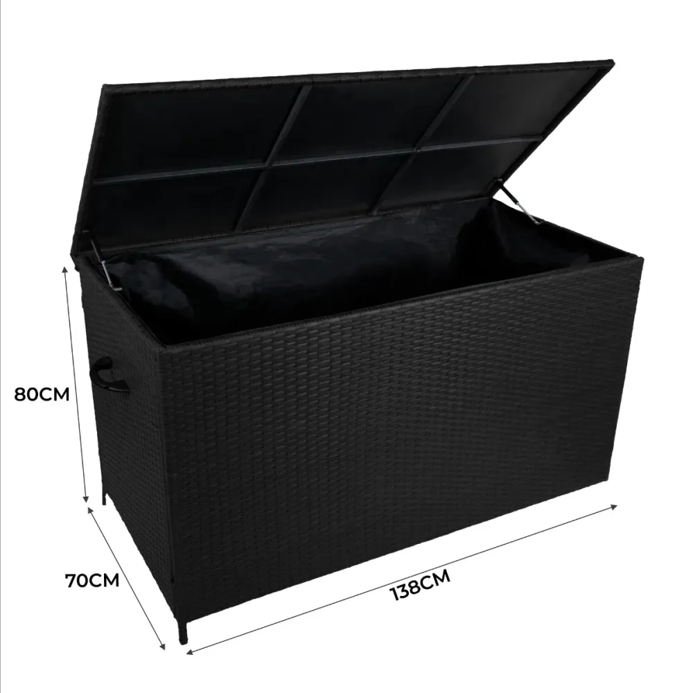 Contenitore per cuscini rattan – Nero
