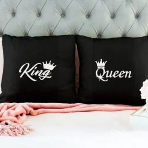 Coppia di Cuscini 40x40cm "King&Queen"