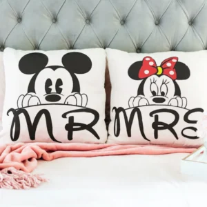 Coppia di Cuscini 40x40cm "Mr&Mrs"