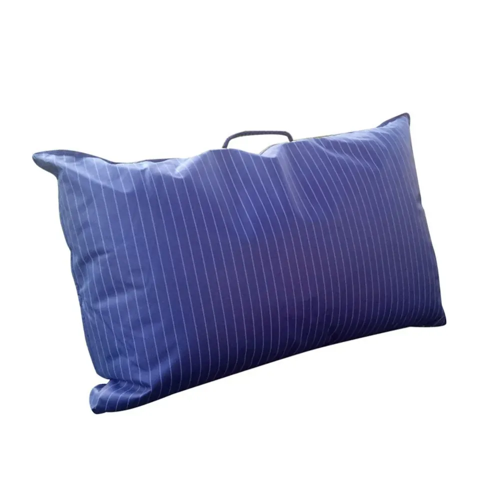 Coppia Cuscini piuma d'oca e piumino soffici con cover cotone alti 15 cm
