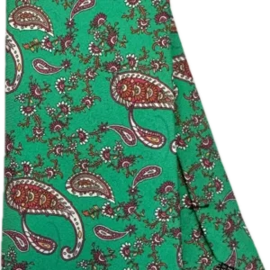 Cravatta seta fantasia paisley smeraldo Monsieur