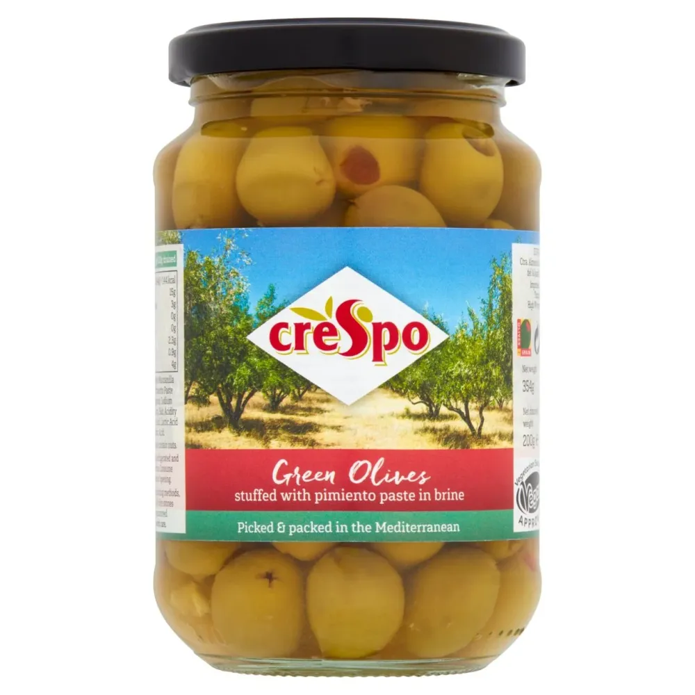 Crespo Olive Verdi al Peperoncino 354g