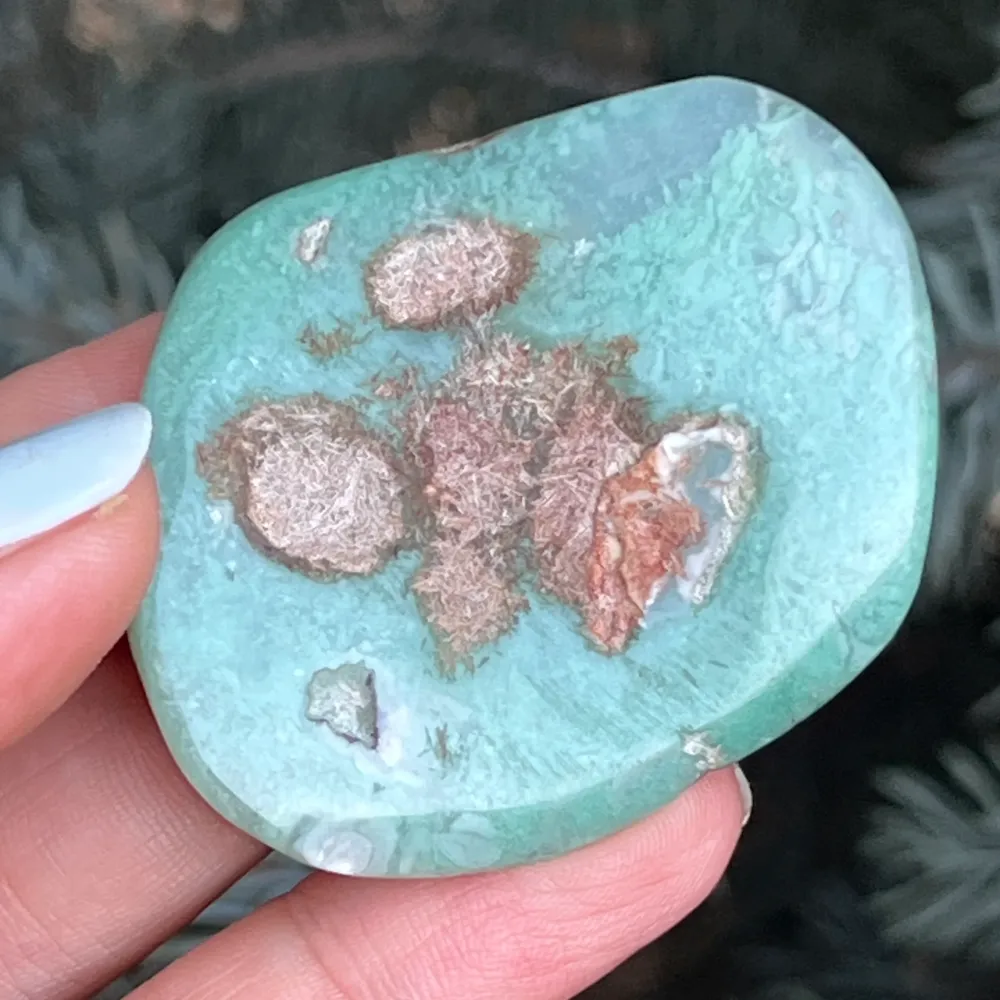 Crisoprase palma di smeraldo modello 18 dallo Zimbabwe
