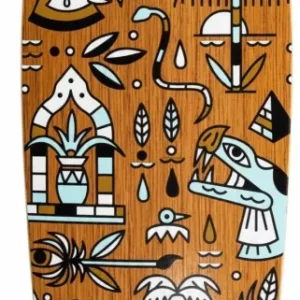 Cruiser Skateboard GHETTOBLASTER CRUISER GEROGLIFIC FISH TAIL TEAK 33" 9.5"