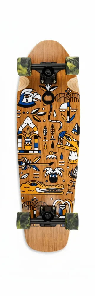 Cruiser Skateboard GHETTOBLASTER CRUISER GEROGLIFIC TEAK 32" 9.125"