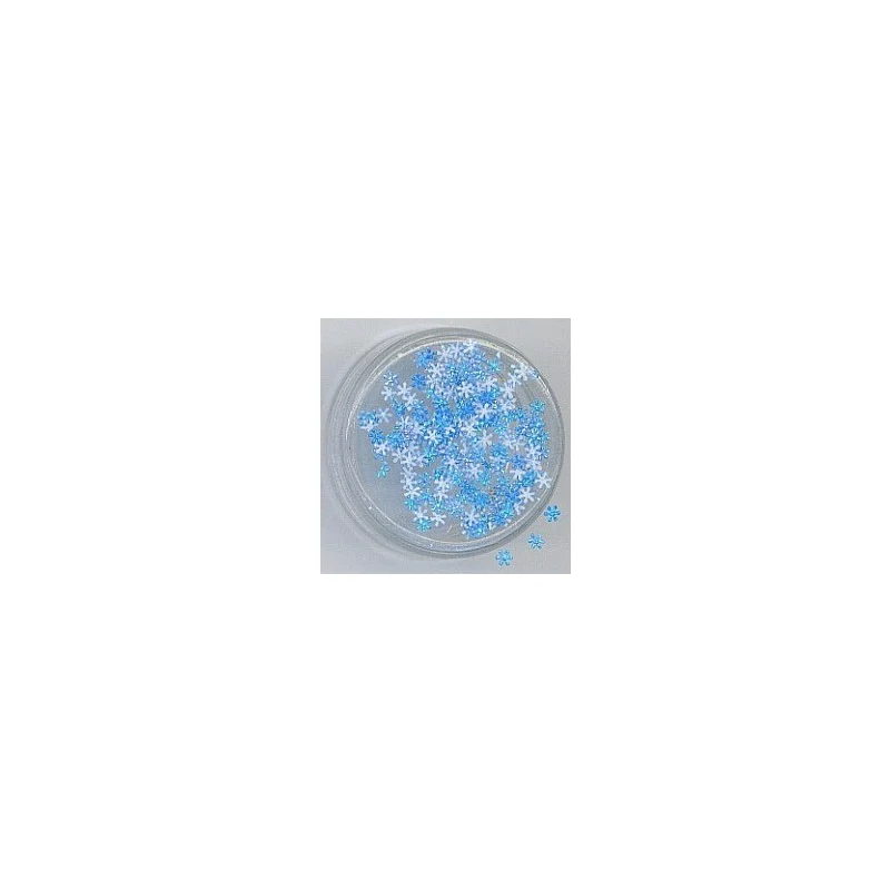 Decori unghie mini fiori rilievo bombati azzurri LP