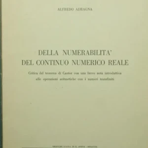 Della numerabilità del continuo numerico reale