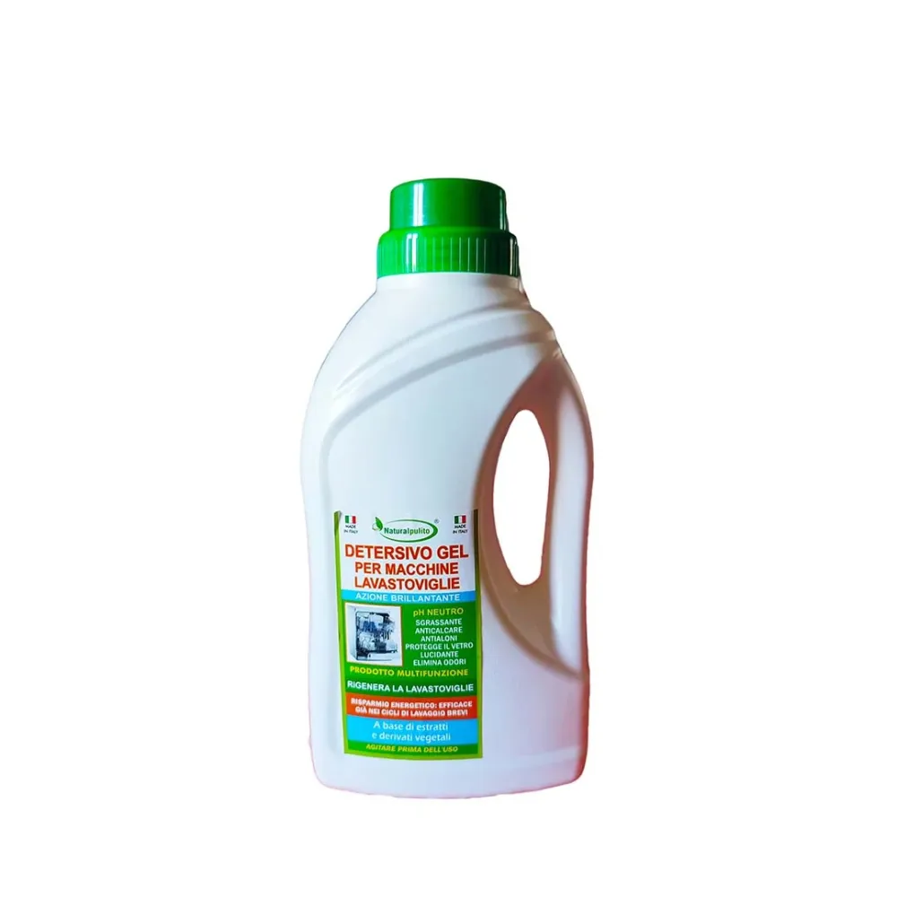 Detersivo gel lavastoviglie con azione brillante 1 lt. Naturalpulito