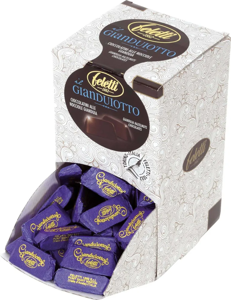 Espositore di Gianduotti azzurri 100pz 1 chilo