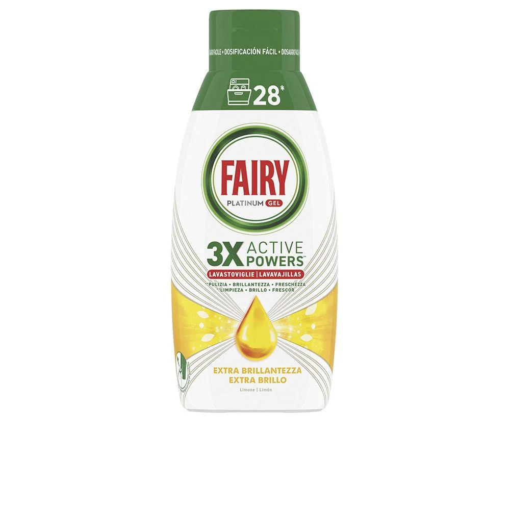 Fairy Platinum Gel Lavastoviglie Al Limone Pulizia Brillante Bassa Temperatura