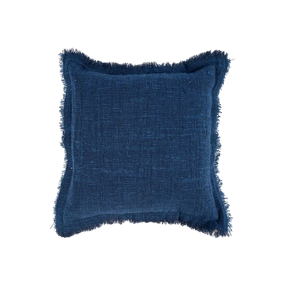 La Federa per Cuscini Azure Fringe - Blu Indiano