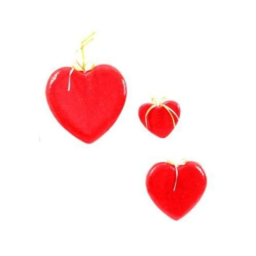 FILZA DI CUORI ROSSI LACCATI GRANDI