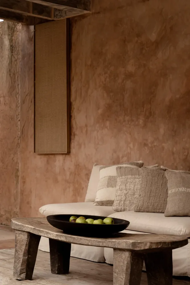 La Fodera per Cuscini Linen Damier - Naturale
