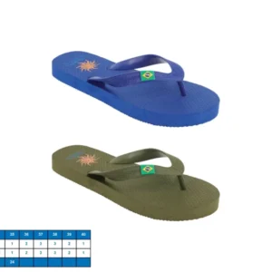 Infradito adulto Ancona unisex blu verde militare gomma con suola antiscivolo - taglia 35-40 - M@rea