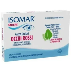 Isomar Occhi Rossi Oculari Acido Ialuronico 0,20% 10 Flaconcini