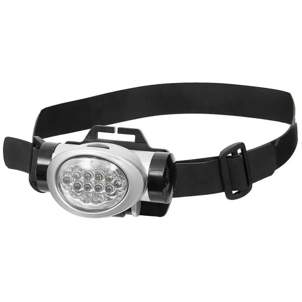Lampada frontale Fox per esterni 8 bianchi 2 LED rossi Angolo regolabile Antispruzzo Nera