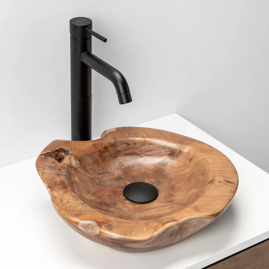 Lavabo d'appoggio 40 cm teak