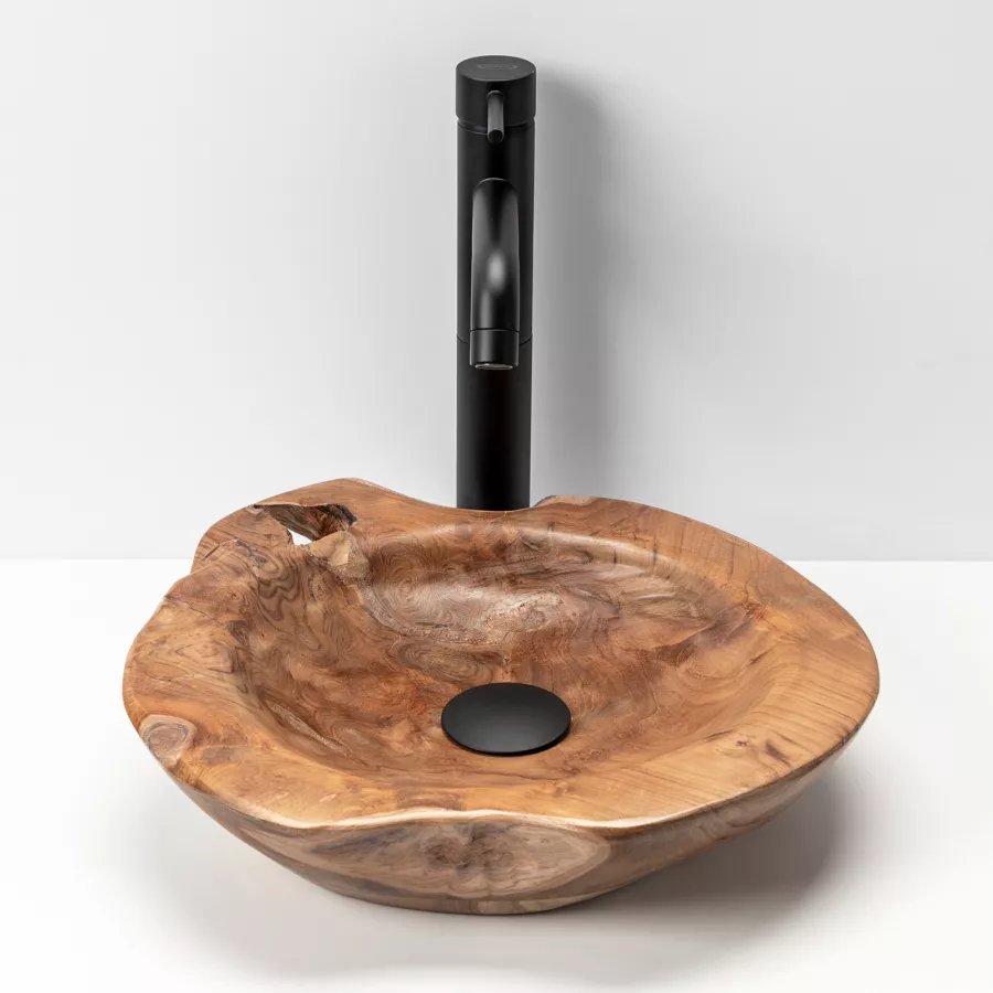 Lavabo d'appoggio 40 cm teak