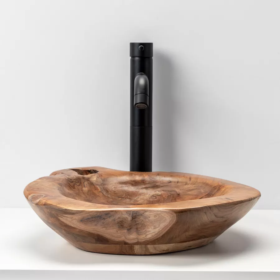 Lavabo d'appoggio 40 cm teak