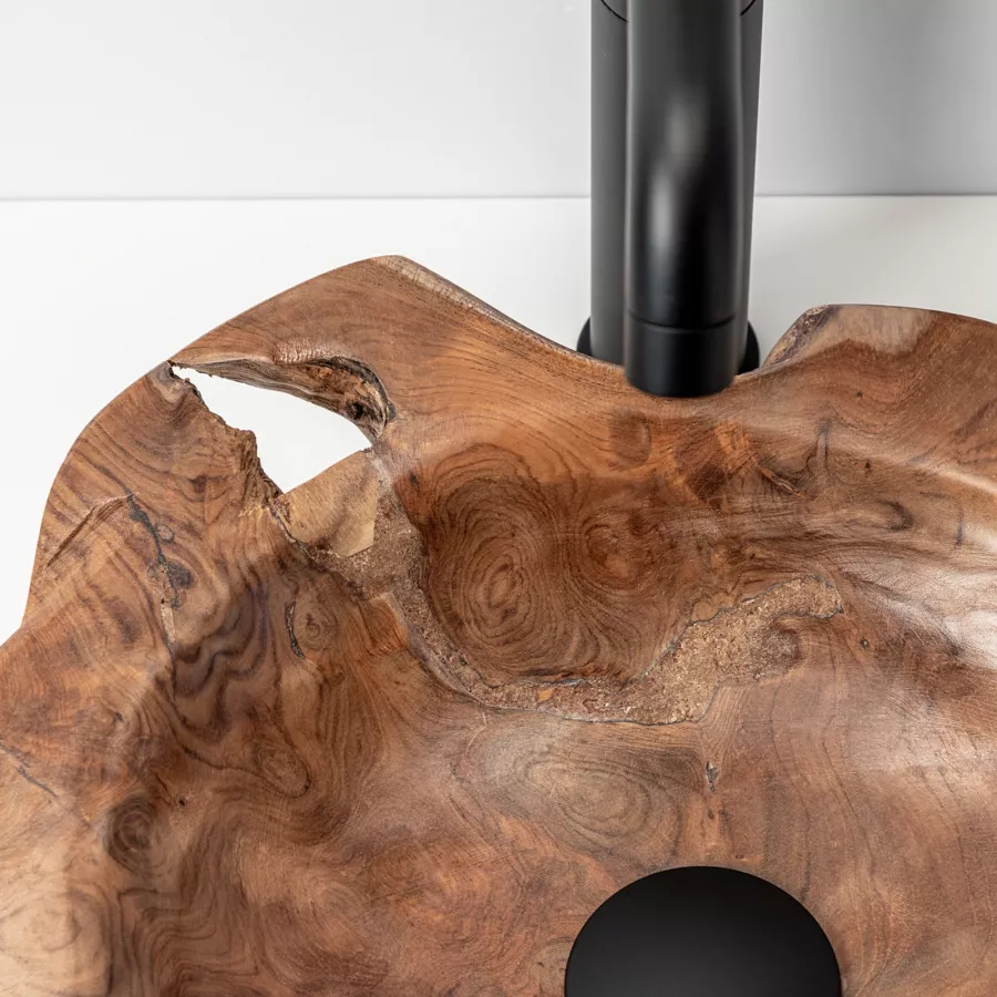 Lavabo d'appoggio 40 cm teak