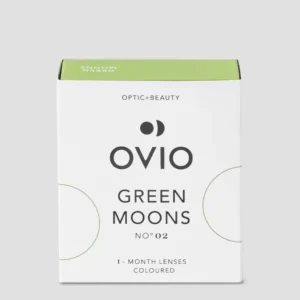 Lenti contatto colorate verdi smeraldo-menta senza gradazione green moons no. 2 Ovio