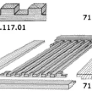 Listello rettangolare teak T039 per carabottino